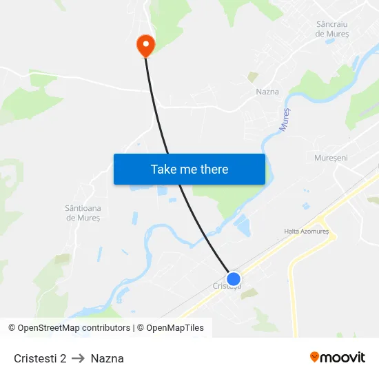 Cristești | Gării to Nazna map