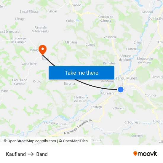 Kaufland to Band map