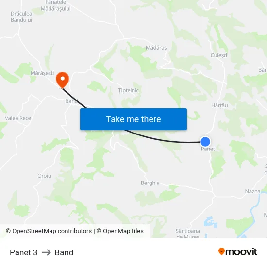 Pănet 3 to Band map