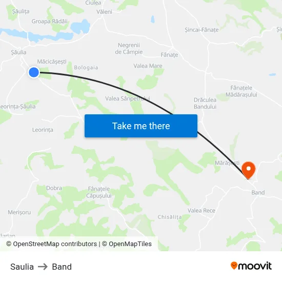 Saulia to Band map