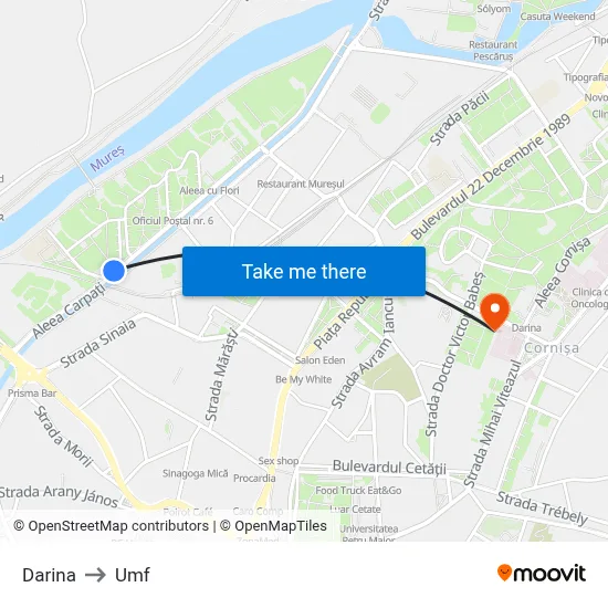 Darina to Umf map