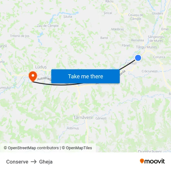 Conserve to Gheja map