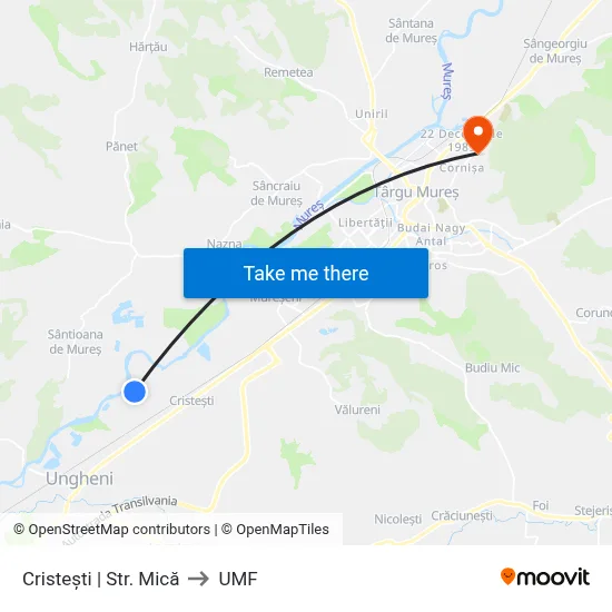 Cristești | Str. Mică to UMF map