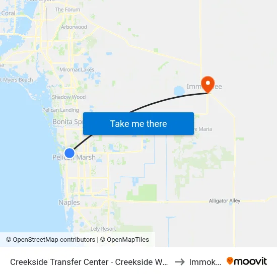 Creekside Transfer Center - Creekside Way @ Immoka to Immokalee map