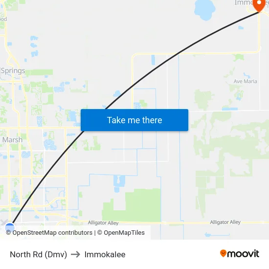 North Rd (Dmv) to Immokalee map