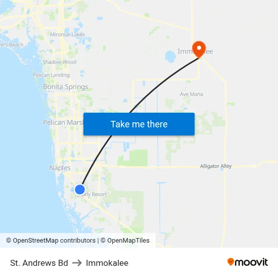 St. Andrews Bd to Immokalee map