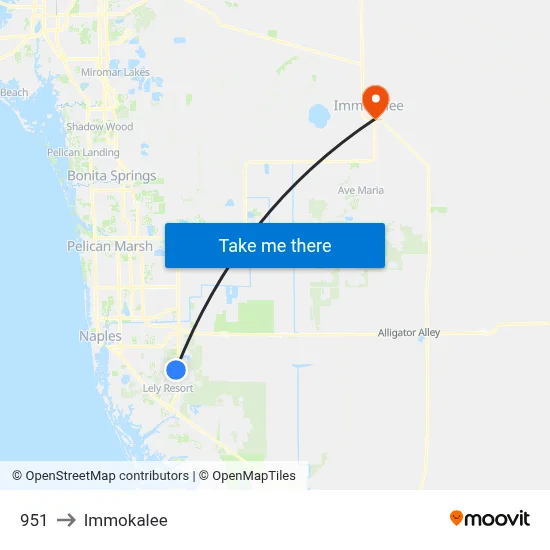 951 to Immokalee map