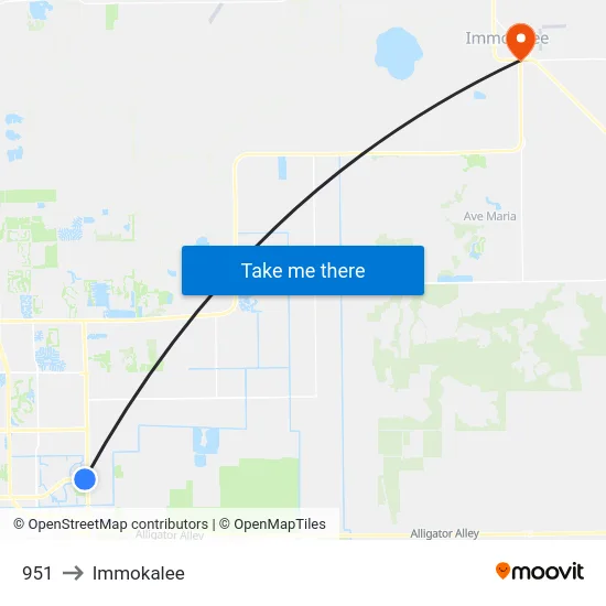 951 to Immokalee map