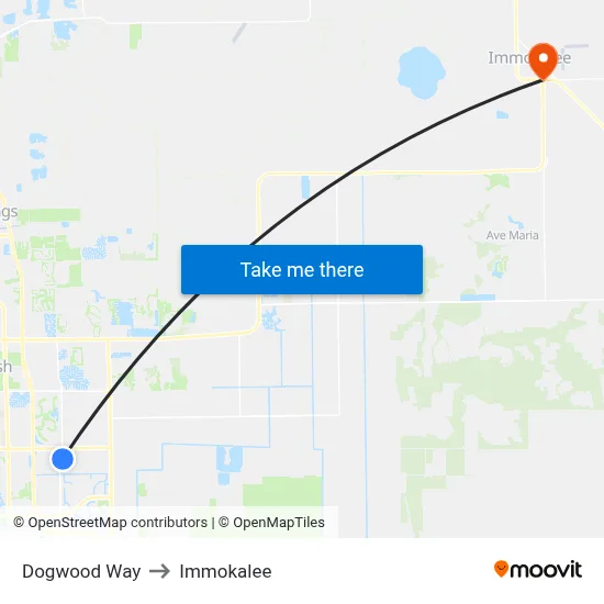 Dogwood Way to Immokalee map