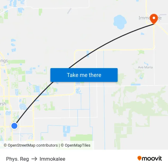 Phys. Reg to Immokalee map