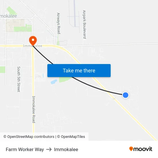 Farm Worker Way to Immokalee map