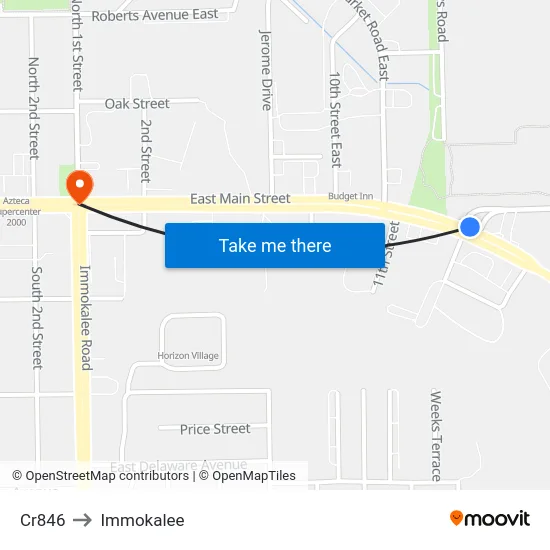 Cr846 to Immokalee map