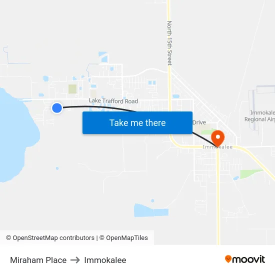 Miraham Place to Immokalee map