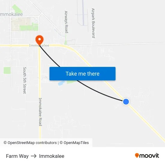 Farm Way to Immokalee map