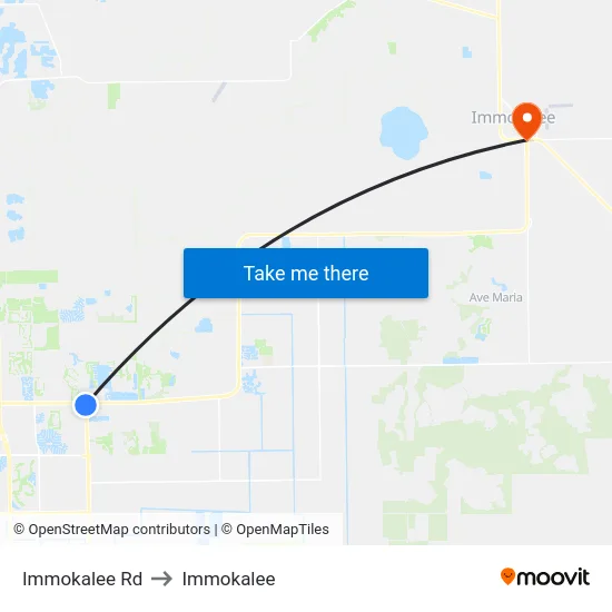 Immokalee Rd to Immokalee map