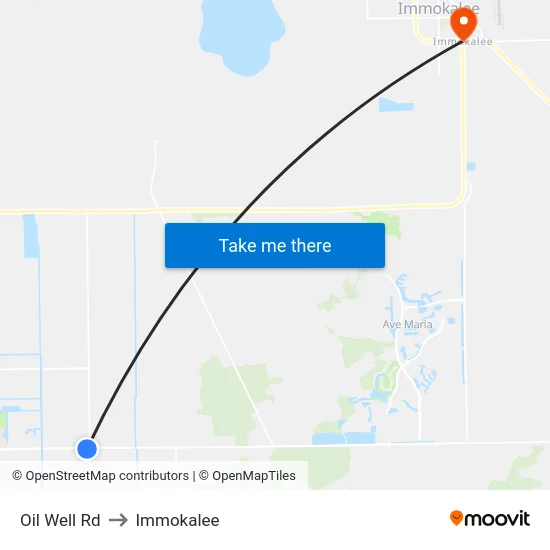 Oil Well Rd to Immokalee map