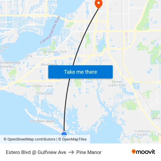 Estero Blvd @ Gulfview Ave to Pine Manor map