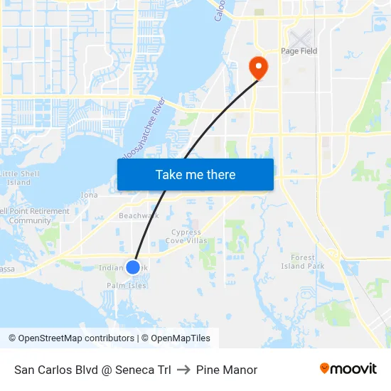 San Carlos Blvd @ Seneca Trl to Pine Manor map