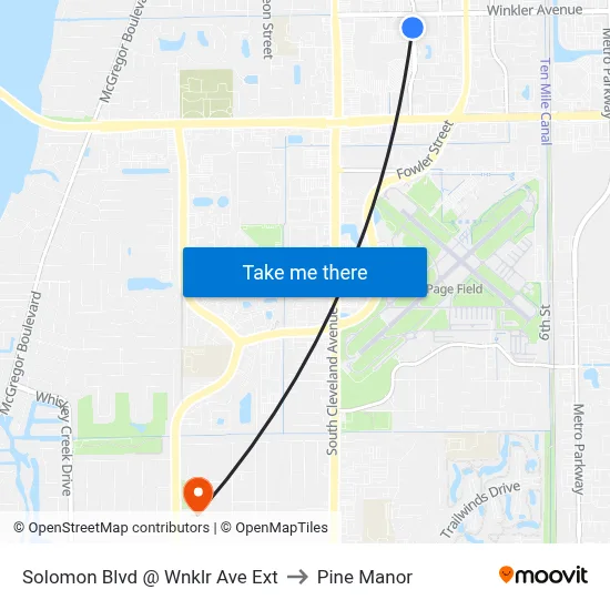Solomon Blvd @ Wnklr Ave Ext to Pine Manor map