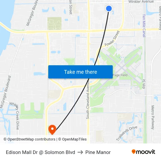 Edison Mall Dr @ Solomon Blvd to Pine Manor map