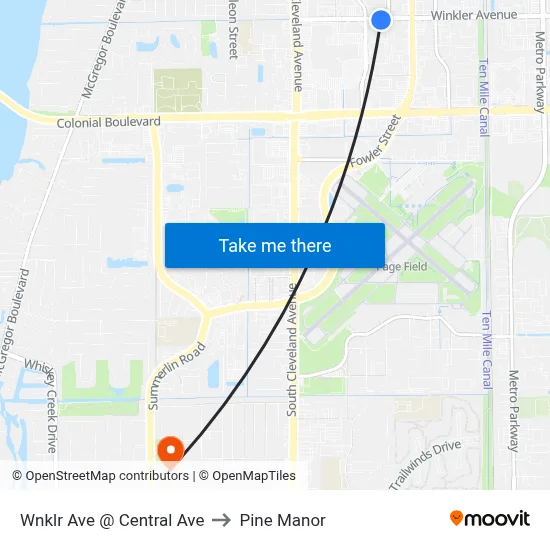 Wnklr Ave @ Central Ave to Pine Manor map