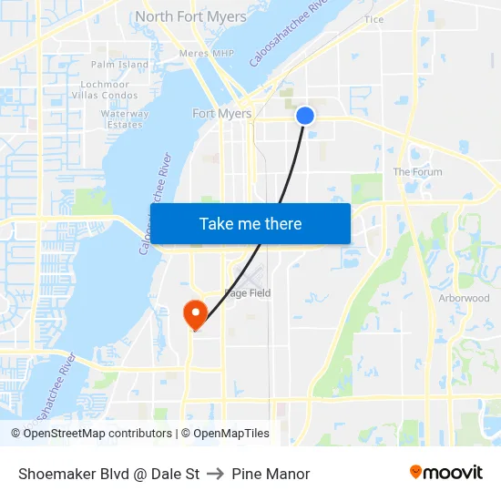 Shoemaker Blvd @ Dale St to Pine Manor map