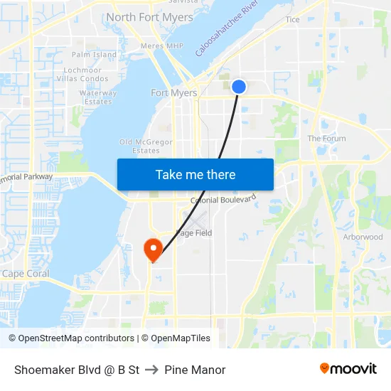 Shoemaker Blvd @ B St to Pine Manor map