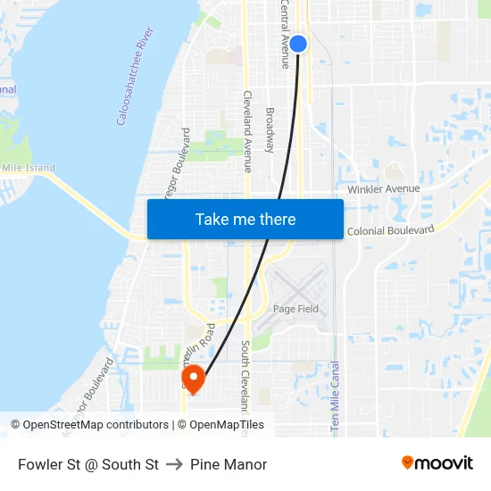 Fowler St @ South St to Pine Manor map