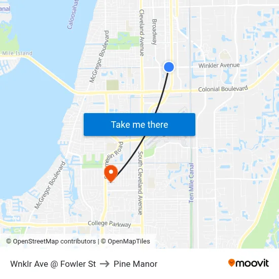 Wnklr Ave @ Fowler St to Pine Manor map