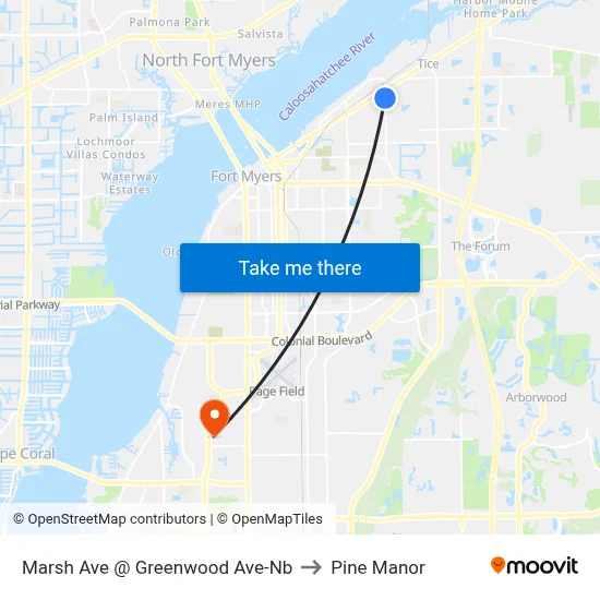 Marsh Ave @ Greenwood Ave-Nb to Pine Manor map