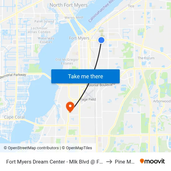 Fort Myers Dream Center -  Mlk Blvd @ Ford St-Wb to Pine Manor map