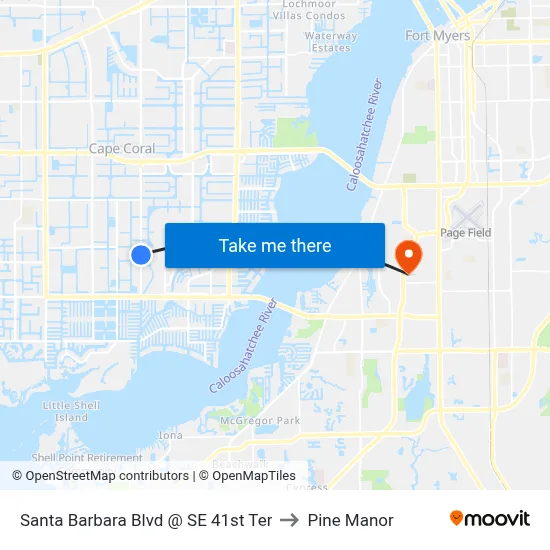 Santa Barbara Blvd @ SE 41st Ter to Pine Manor map