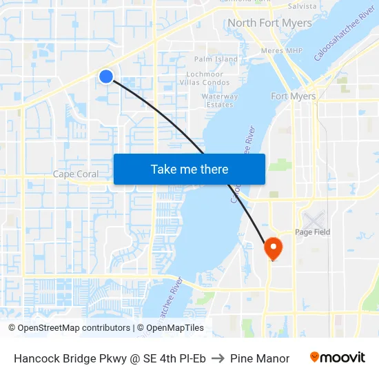 Hancock Bridge Pkwy @ SE 4th Pl-Eb to Pine Manor map