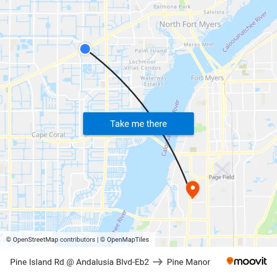 Pine Island Rd @ Andalusia Blvd-Eb2 to Pine Manor map