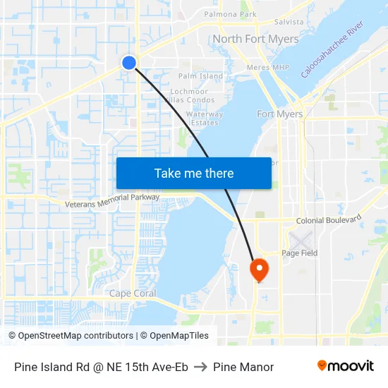 Pine Island Rd @ NE 15th Ave-Eb to Pine Manor map