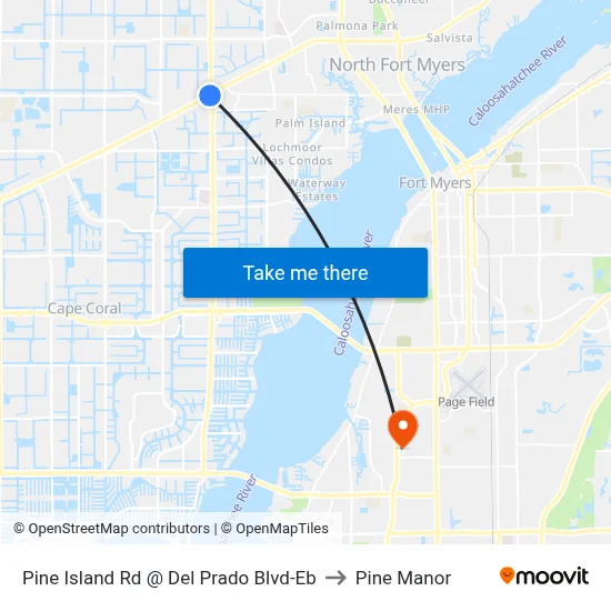Pine Island Rd @ Del Prado Blvd-Eb to Pine Manor map
