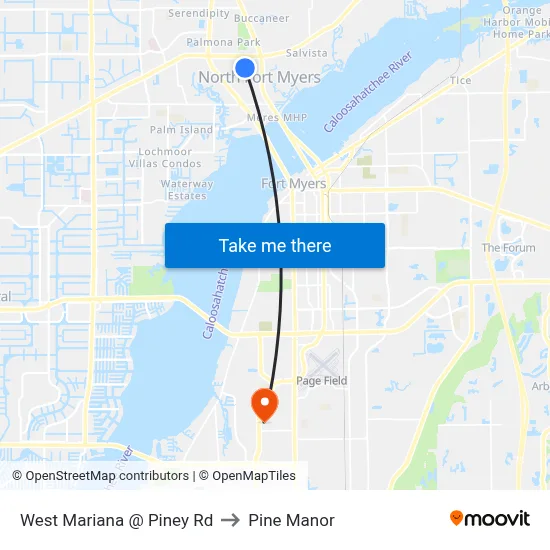 West Mariana @ Piney Rd to Pine Manor map