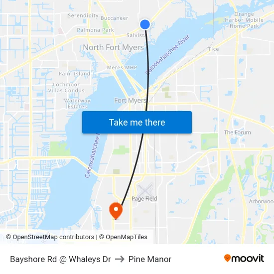 Bayshore Rd @ Whaleys Dr to Pine Manor map