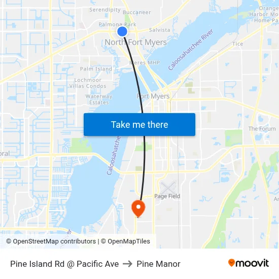 Pine Island Rd @ Pacific Ave to Pine Manor map