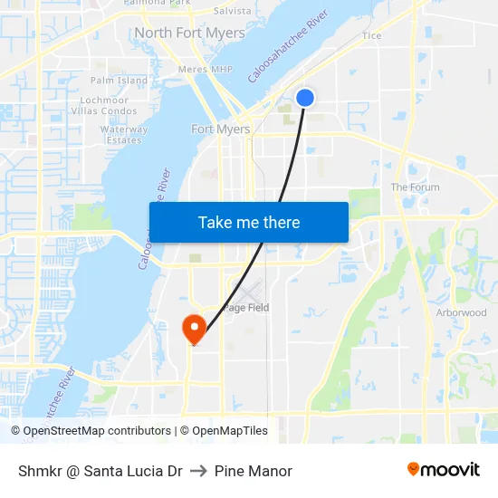 Shmkr @ Santa Lucia Dr to Pine Manor map