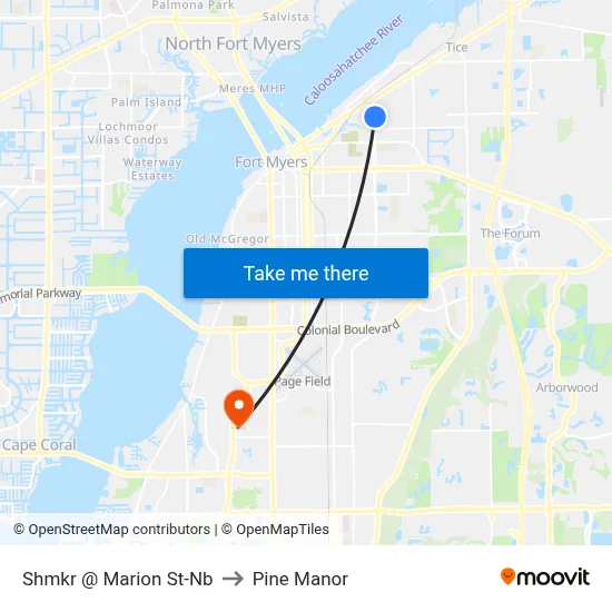 Shmkr @ Marion St-Nb to Pine Manor map