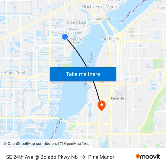 SE 24th Ave @ Bolado Pkwy-Nb to Pine Manor map