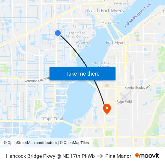 Hancock Bridge Pkwy @ NE 17th Pl-Wb to Pine Manor map