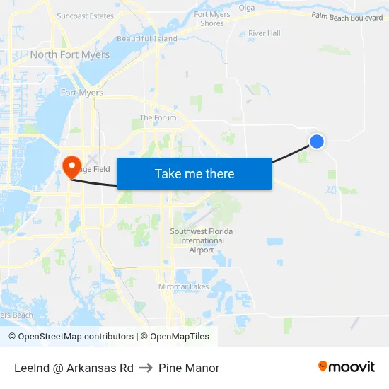 Leelnd @ Arkansas Rd to Pine Manor map
