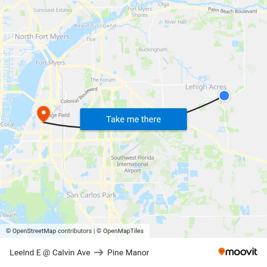Leelnd E @ Calvin Ave to Pine Manor map