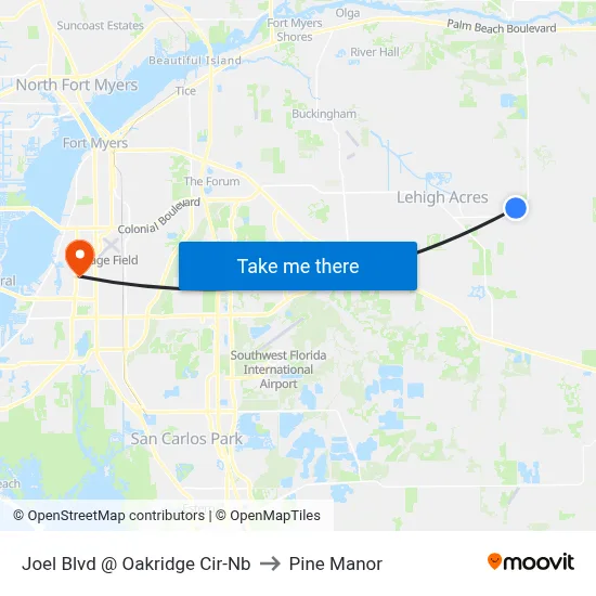 Joel Blvd @ Oakridge Cir-Nb to Pine Manor map