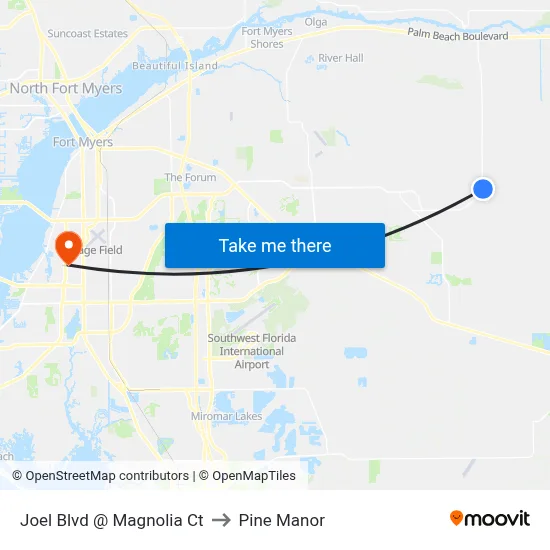 Joel Blvd @ Magnolia Ct to Pine Manor map