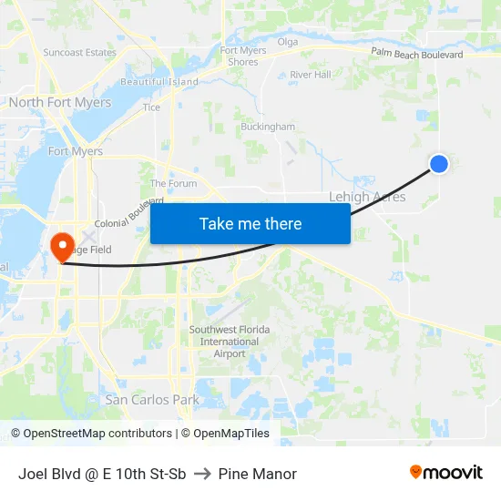Joel Blvd @ E 10th St-Sb to Pine Manor map