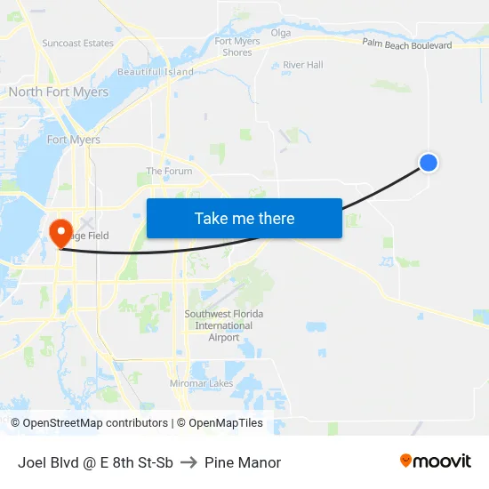 Joel Blvd @ E 8th St-Sb to Pine Manor map