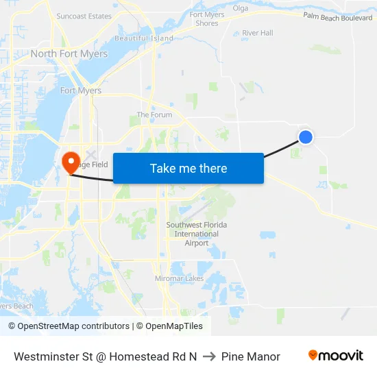 Westminster St @ Homestead Rd N to Pine Manor map